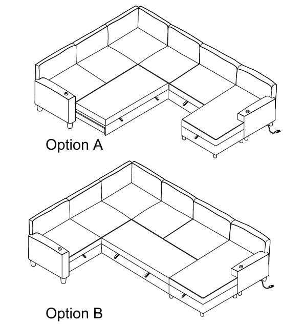 Mark Storage Corner Sofabed Lounge