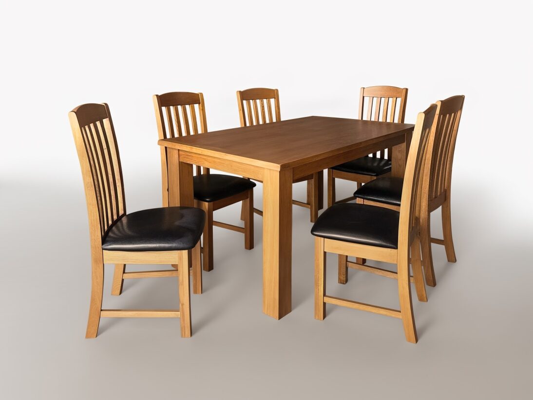 Ferngrove OAK 1.8m Table + 6 Chairs