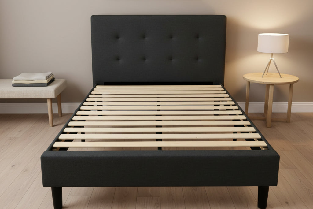 #07S Fabric Bedframe with Headboard