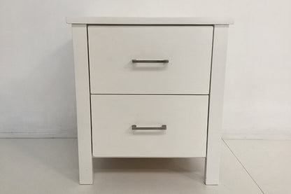 Tina 2Drw Bedside Table White