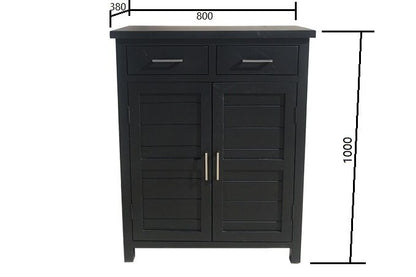Tina Black Shoe Cabinet