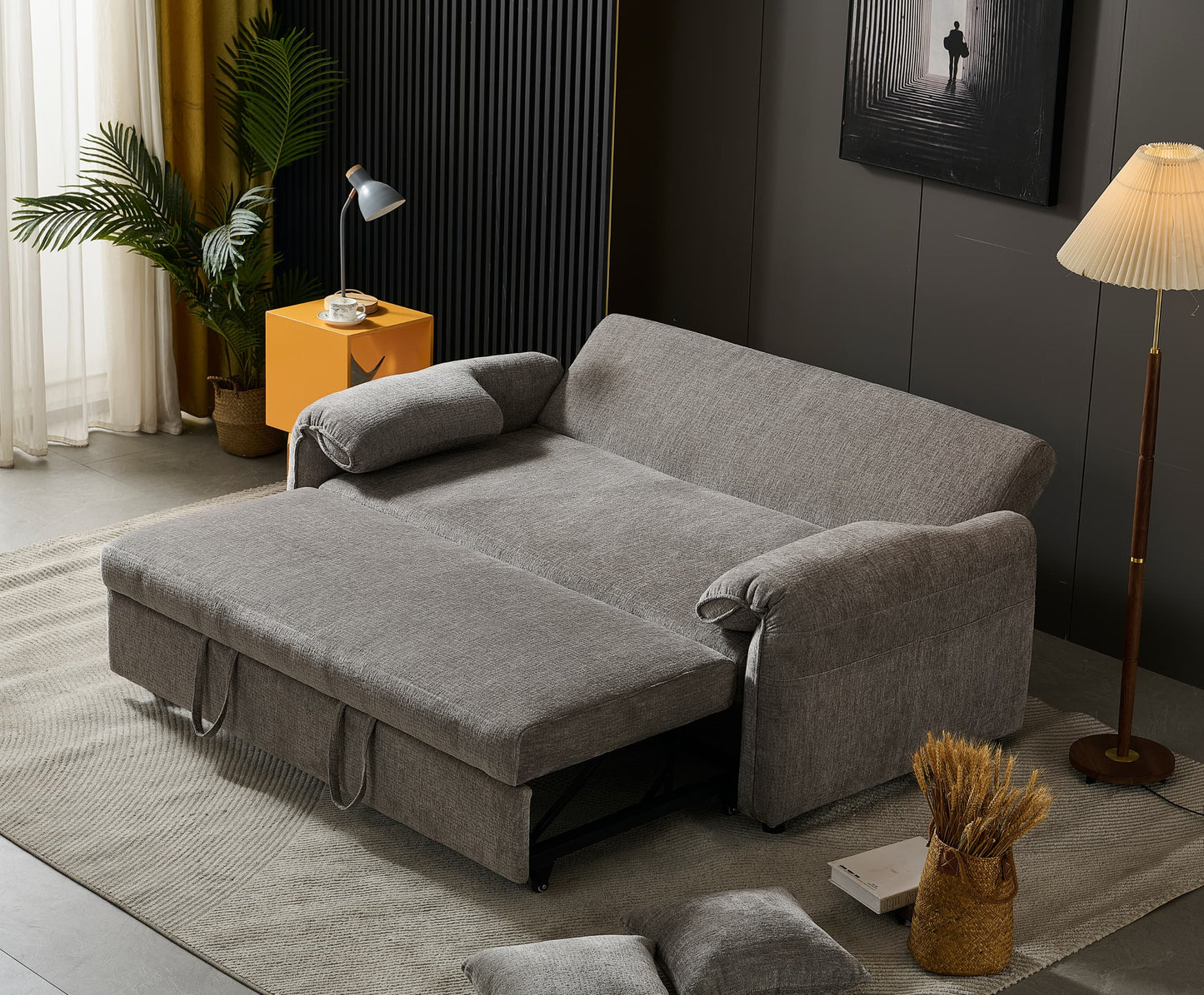 Boston Pull Out Sofa Bed Grey