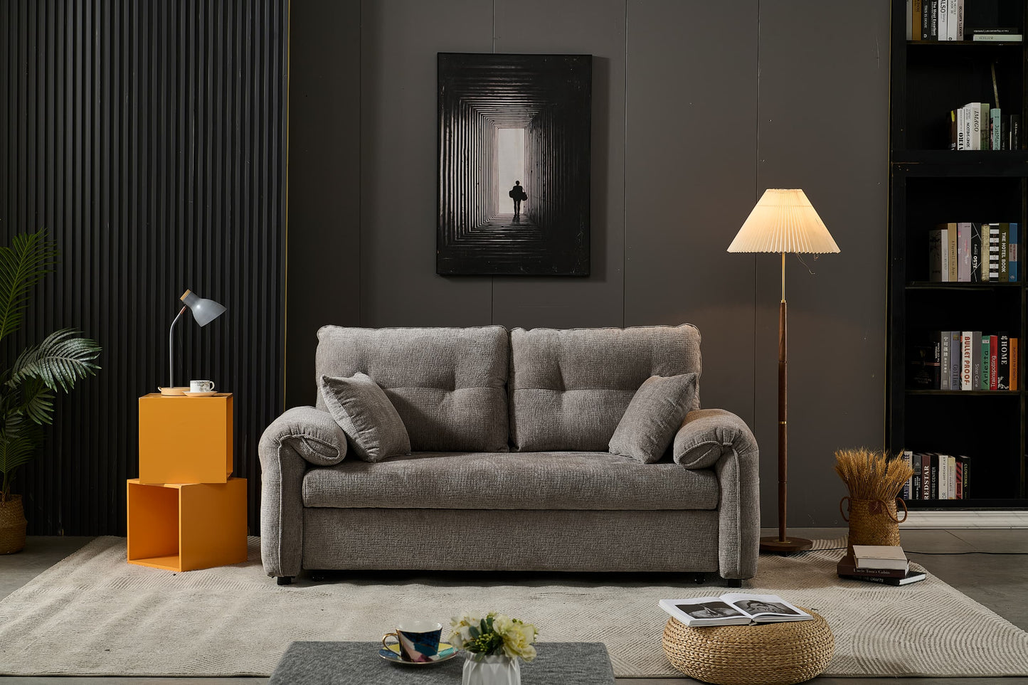 Boston Pull Out Sofa Bed Grey