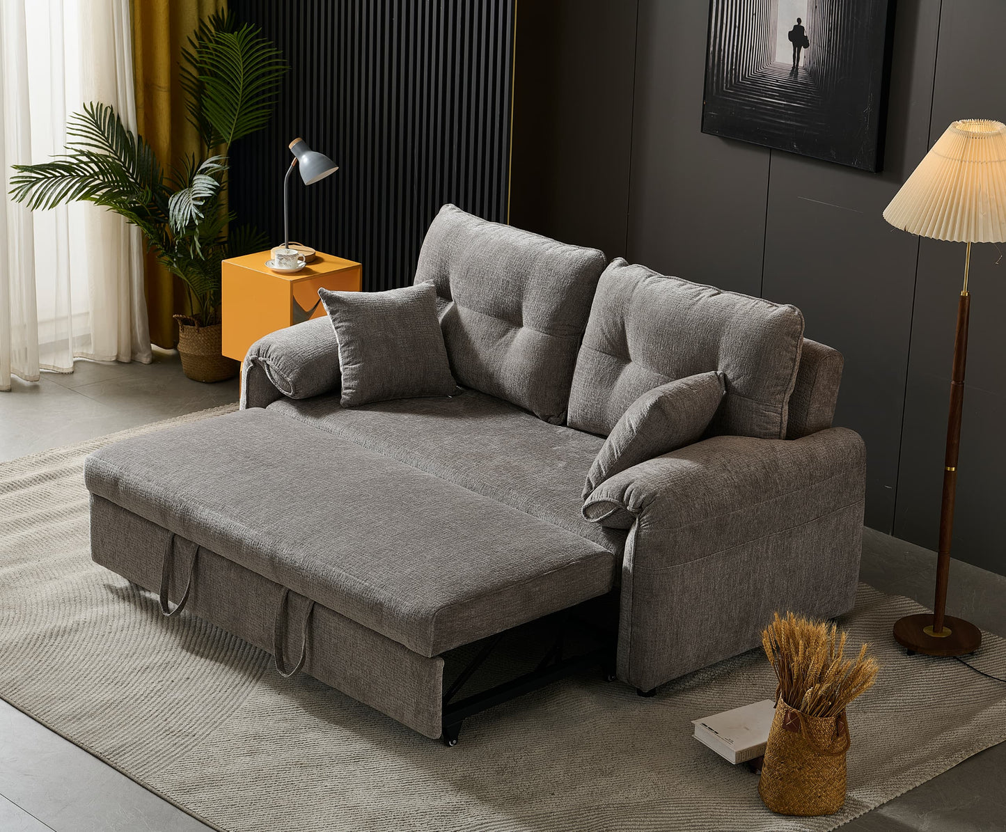 Boston Pull Out Sofa Bed Grey