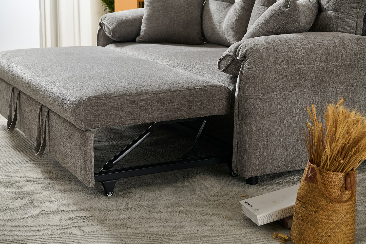 Boston Pull Out Sofa Bed Grey