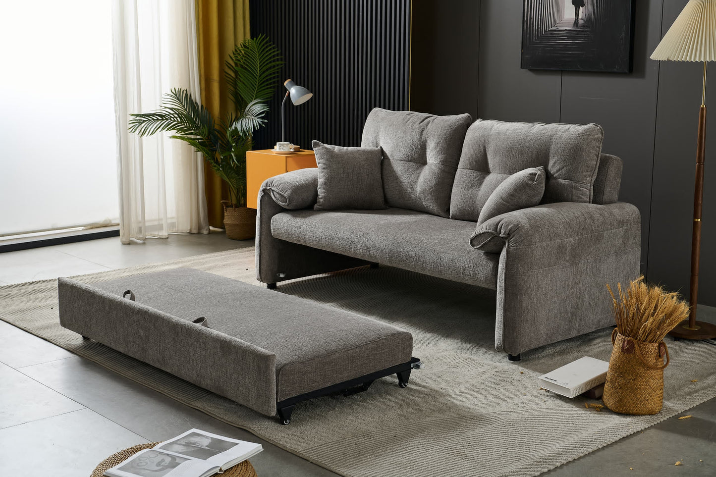 Boston Pull Out Sofa Bed Grey