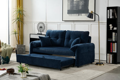 Boston Pull Out Sofa Bed Royal Blue