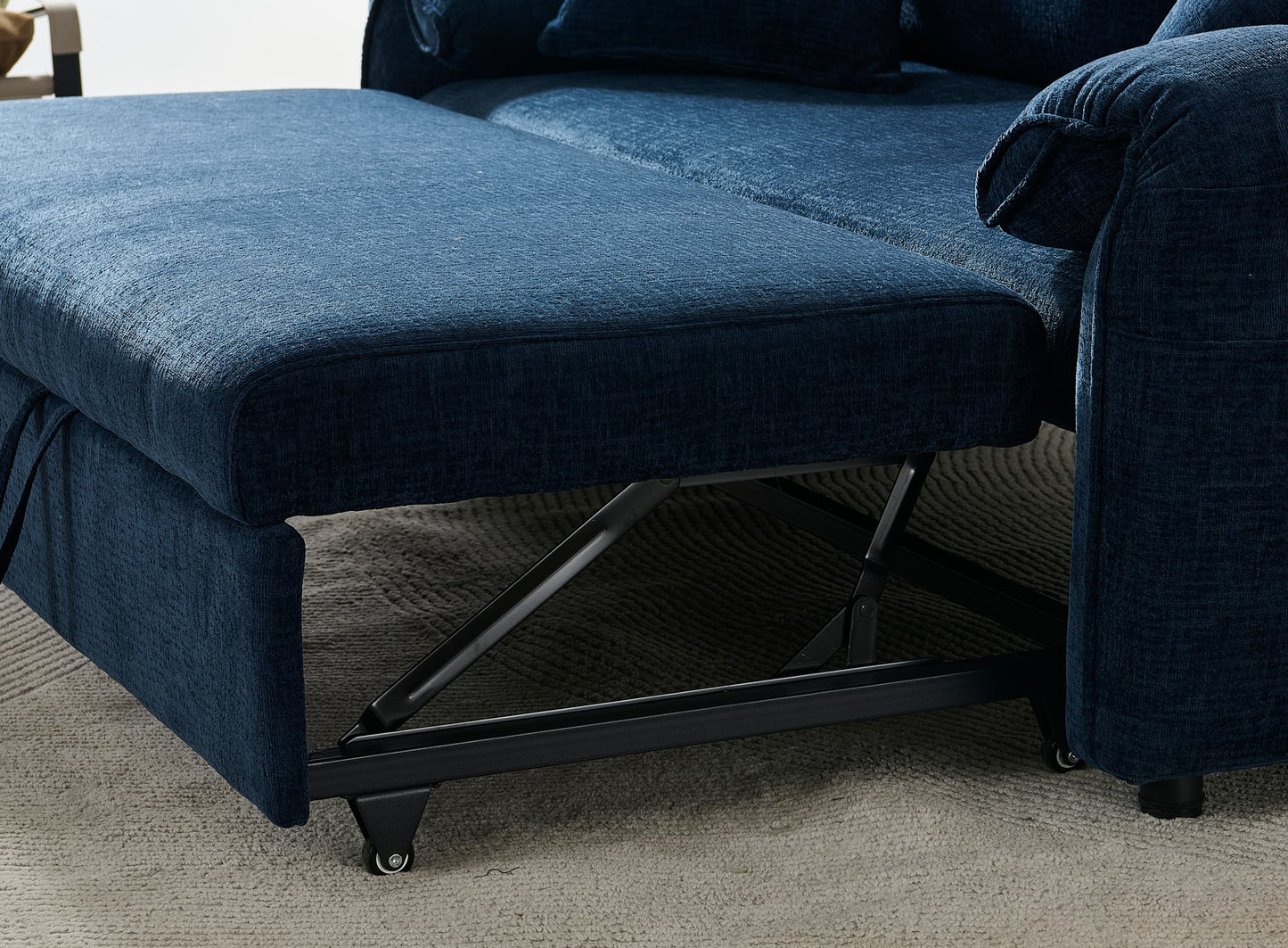 Boston Pull Out Sofa Bed Royal Blue