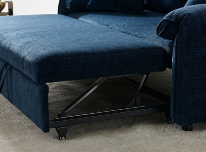 Boston Pull Out Sofa Bed Royal Blue