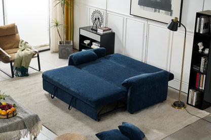 Boston Pull Out Sofa Bed Royal Blue