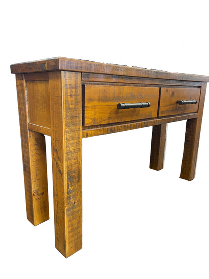 #046 Industrial Rustic Timber Hall Table