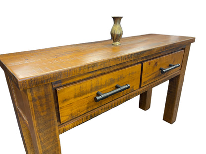 #046 Industrial Rustic Timber Hall Table