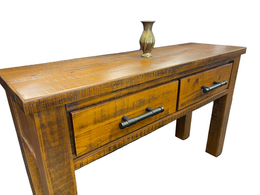 #046 Industrial Rustic Timber Hall Table
