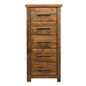 #046 Industrial Rustic Timber Slimboy 5 Drawer