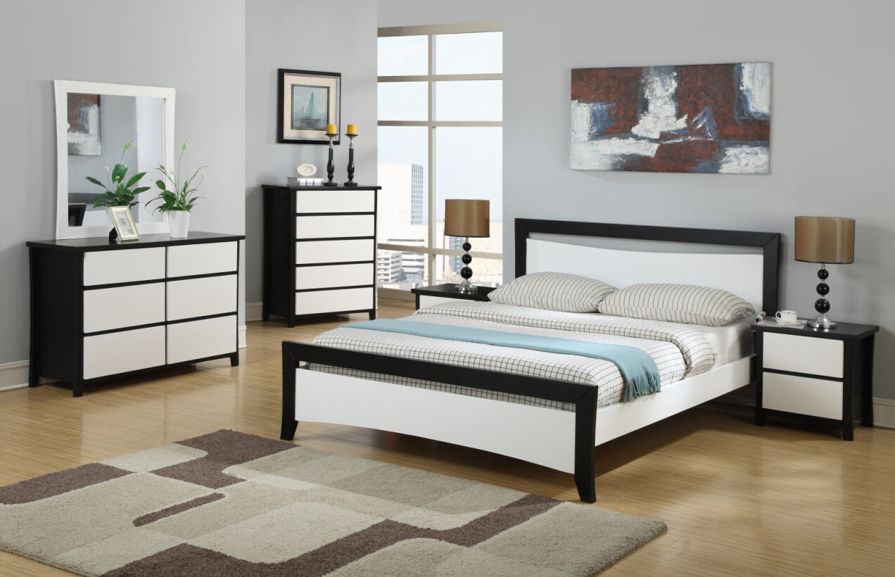 Patrick White&Black Bedroom Suite