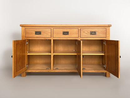 Ferngrove OAK Buffet Table 3 Door 3 Drw