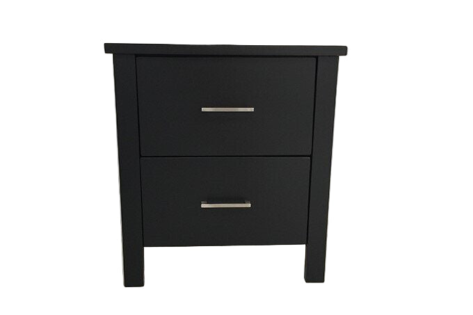 Tina 2 Drw Bedside Table Black