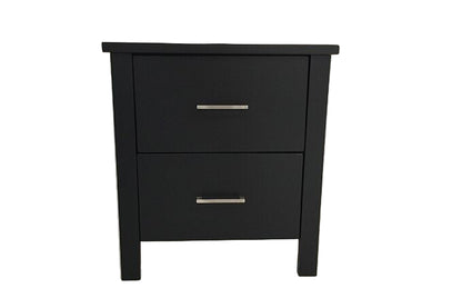 Tina 2 Drw Bedside Table Black