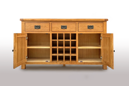 Ferngrove OAK Buffet Table with Wine Rack