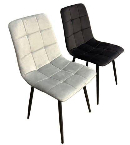 Chicago Dining Chair Velvet Black