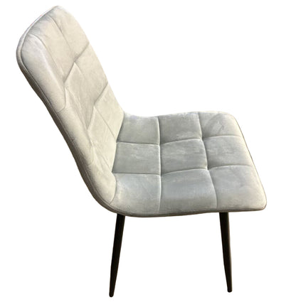 Chicago Dining Chair Velvet Grey