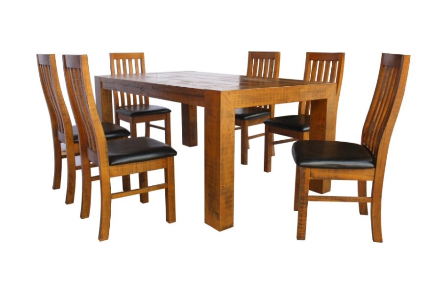 #046 Industrial Rustic Timber Dining Table
