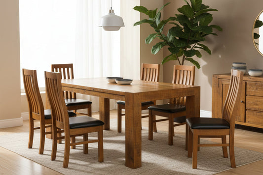 #046 Industrial Rustic Timber Dining Table