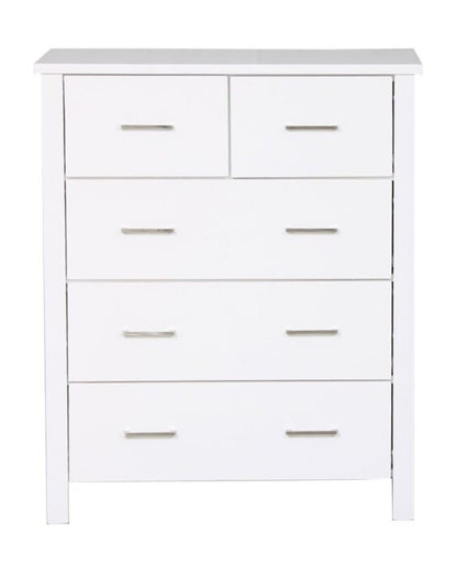 Tina White Tallboy 5 Drawer