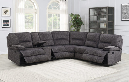 Baileys Fabric Corner Recliner Black