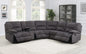 Baileys Fabric Corner Recliner Black
